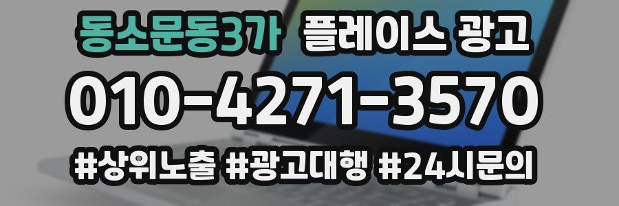 동소문동3가 플레이스 광고