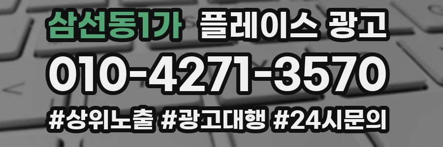 삼선동1가 플레이스 광고