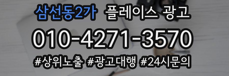 삼선동2가 플레이스 광고