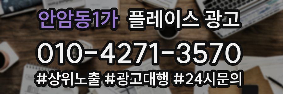 안암동1가 플레이스 광고
