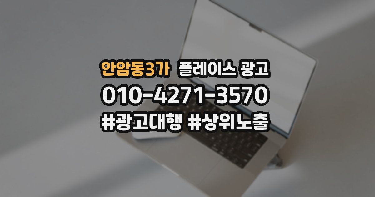 안암동3가 플레이스 광고
