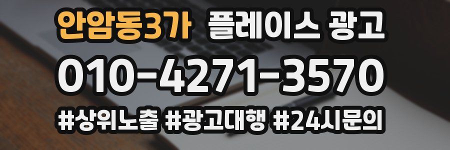 안암동3가 플레이스 광고