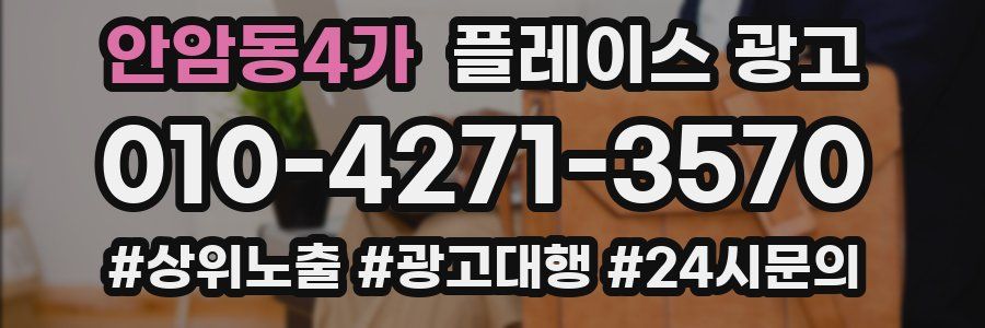 안암동4가 플레이스 광고