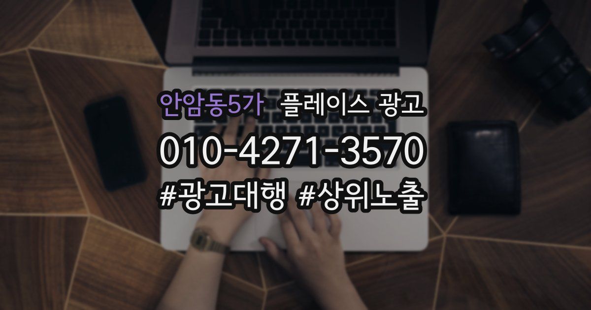 안암동5가 플레이스 광고