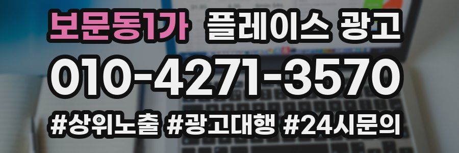 보문동1가 플레이스 광고