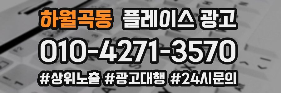 하월곡동 플레이스 광고
