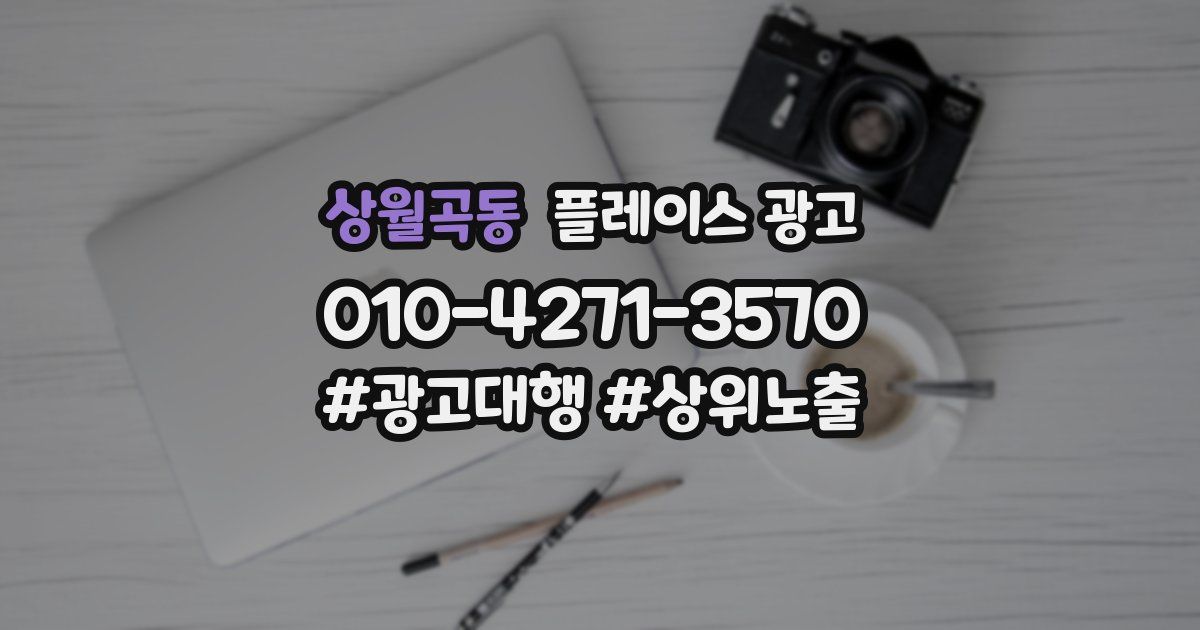 상월곡동 플레이스 광고