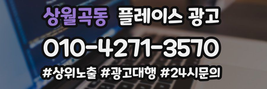 상월곡동 플레이스 광고
