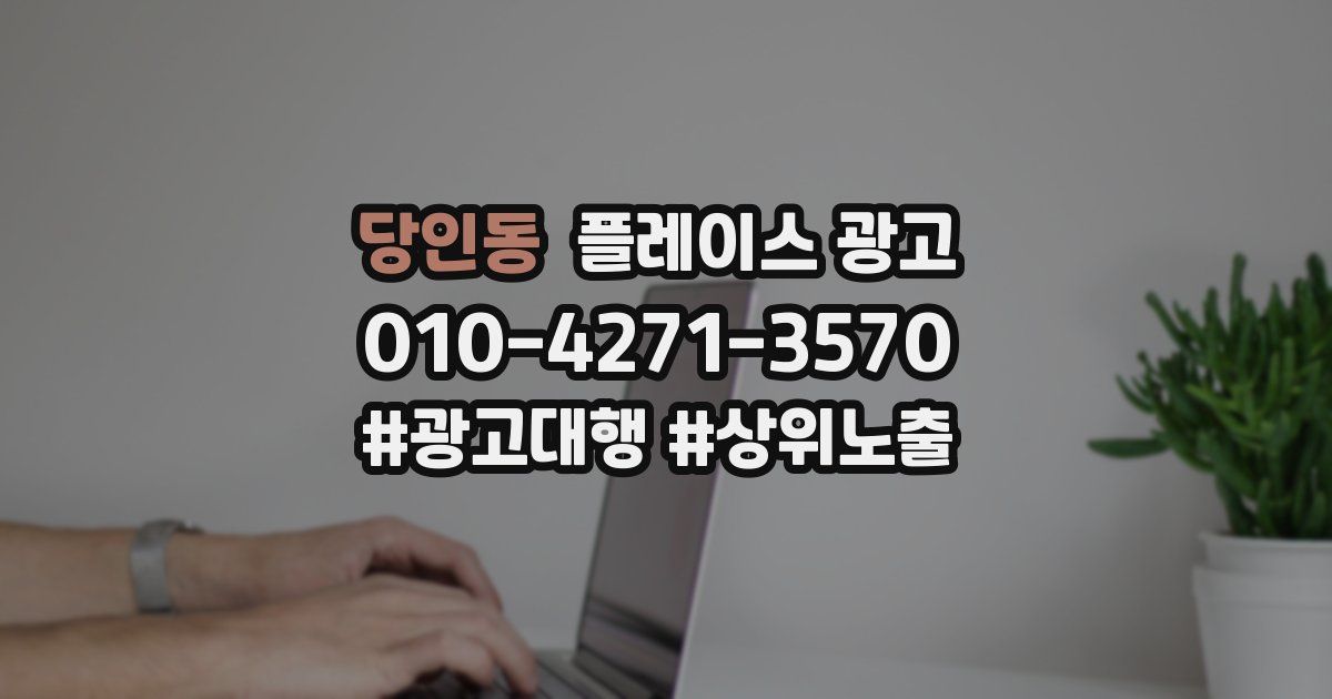 당인동 플레이스 광고