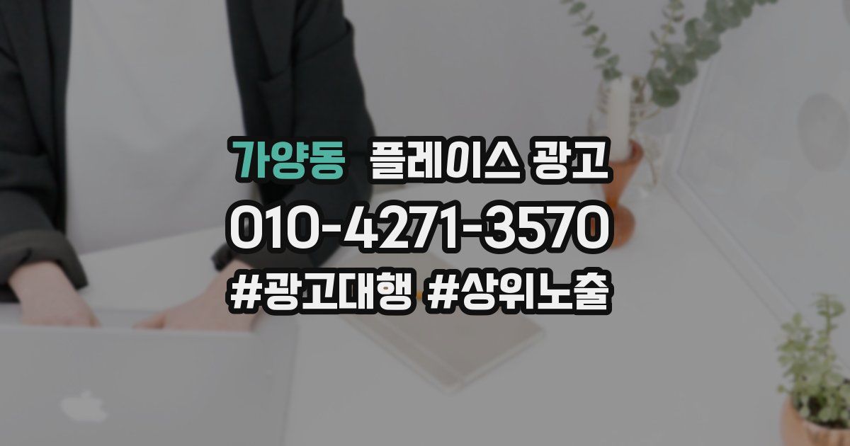가양동 플레이스 광고