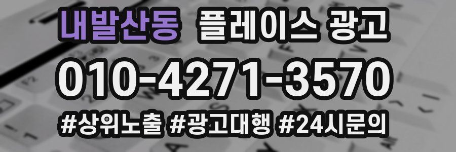 내발산동 플레이스 광고