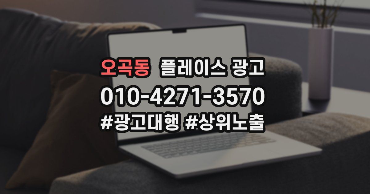 오곡동 플레이스 광고