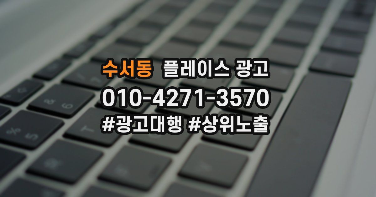수서동 플레이스 광고