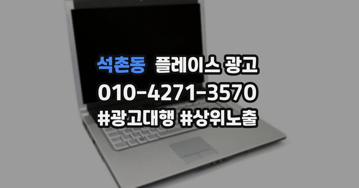 석촌동 플레이스 광고