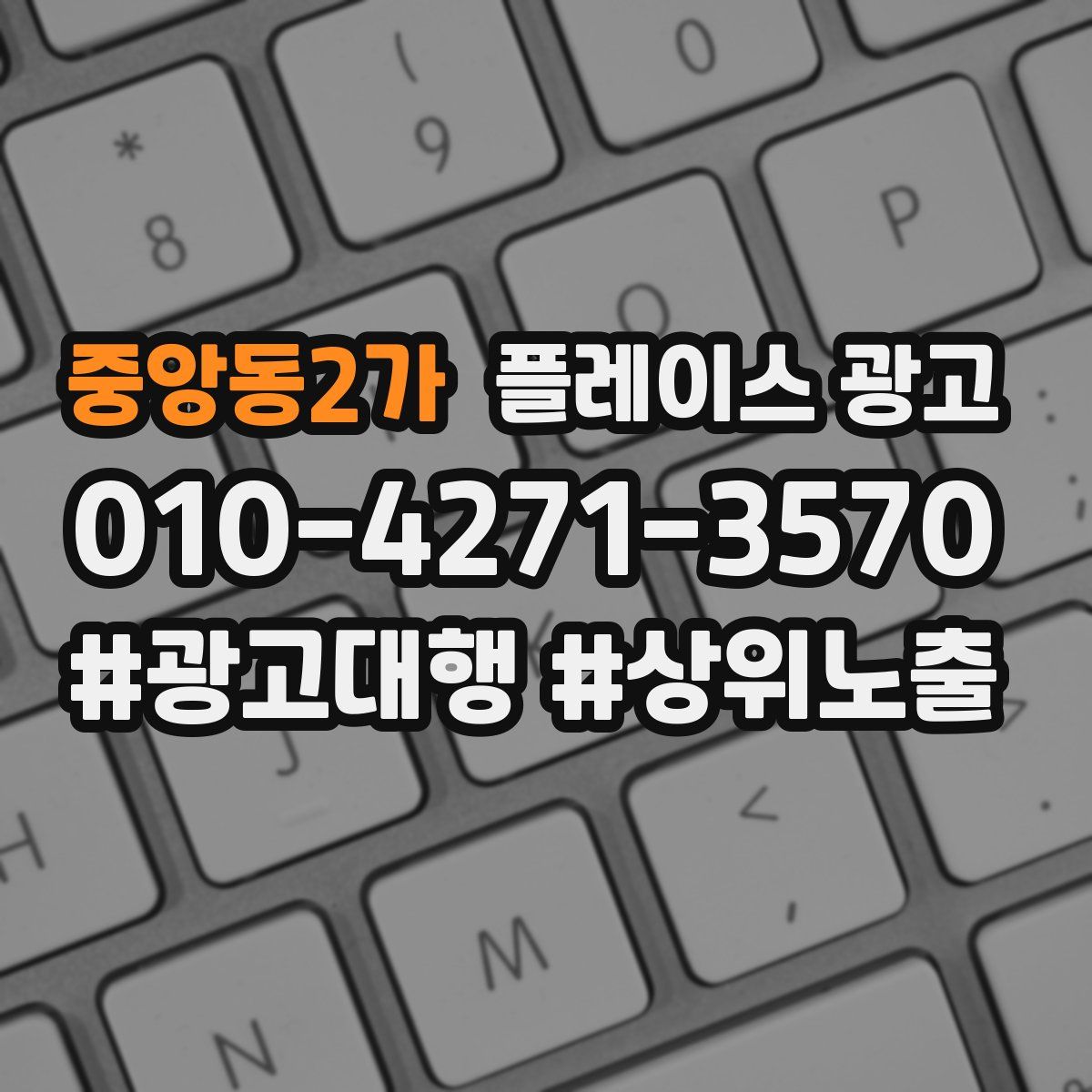 중앙동2가 플레이스 광고