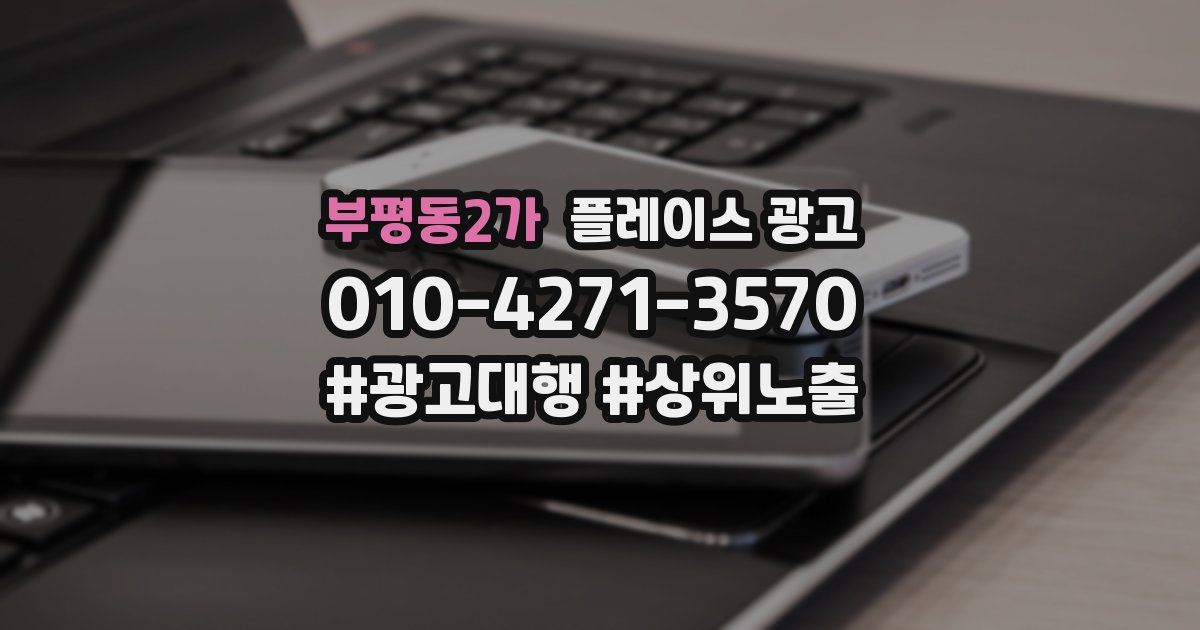 부평동2가 플레이스 광고