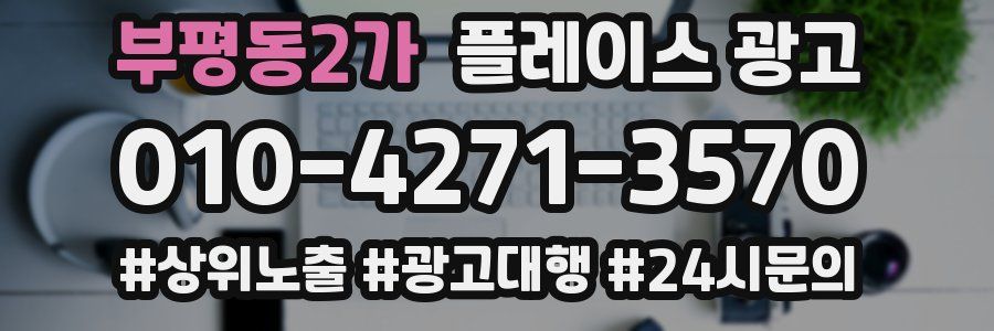 부평동2가 플레이스 광고