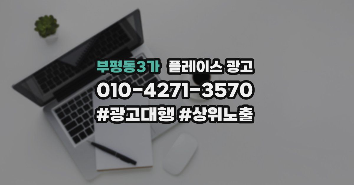 부평동3가 플레이스 광고