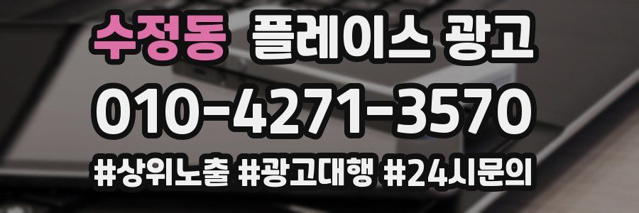 수정동 플레이스 광고