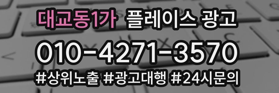 대교동1가 플레이스 광고
