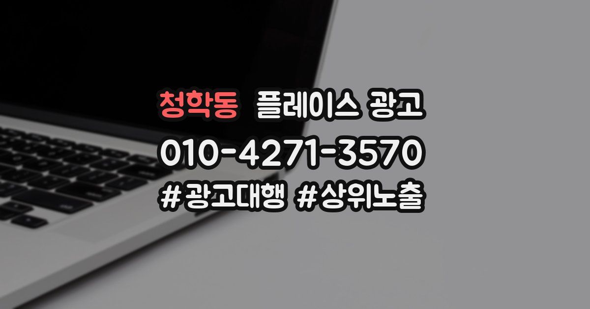 청학동 플레이스 광고