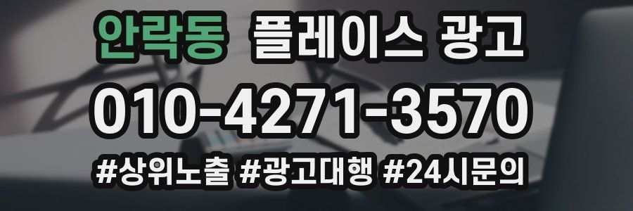안락동 플레이스 광고