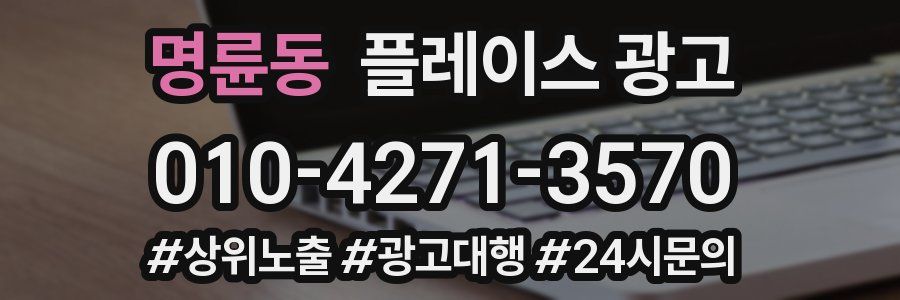 명륜동 플레이스 광고