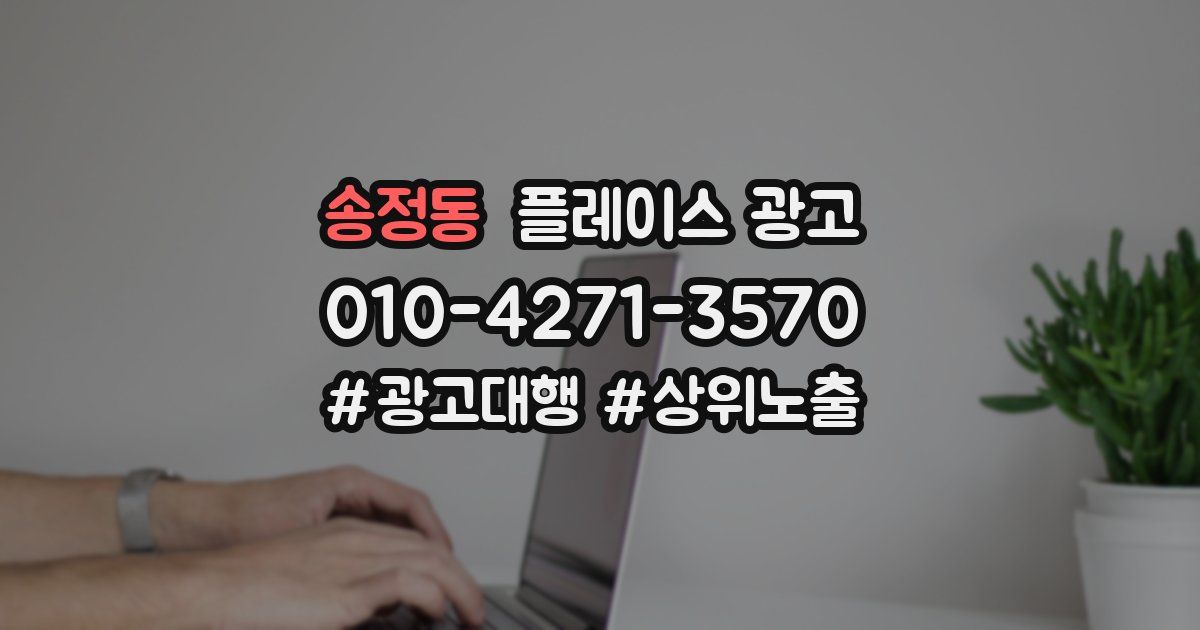송정동 플레이스 광고