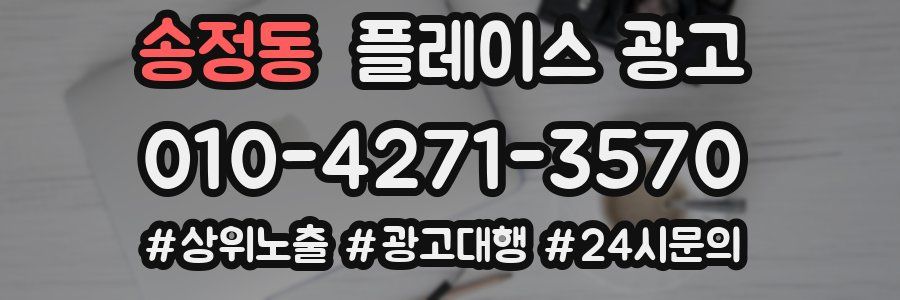 송정동 플레이스 광고