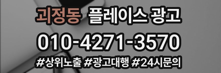 괴정동 플레이스 광고