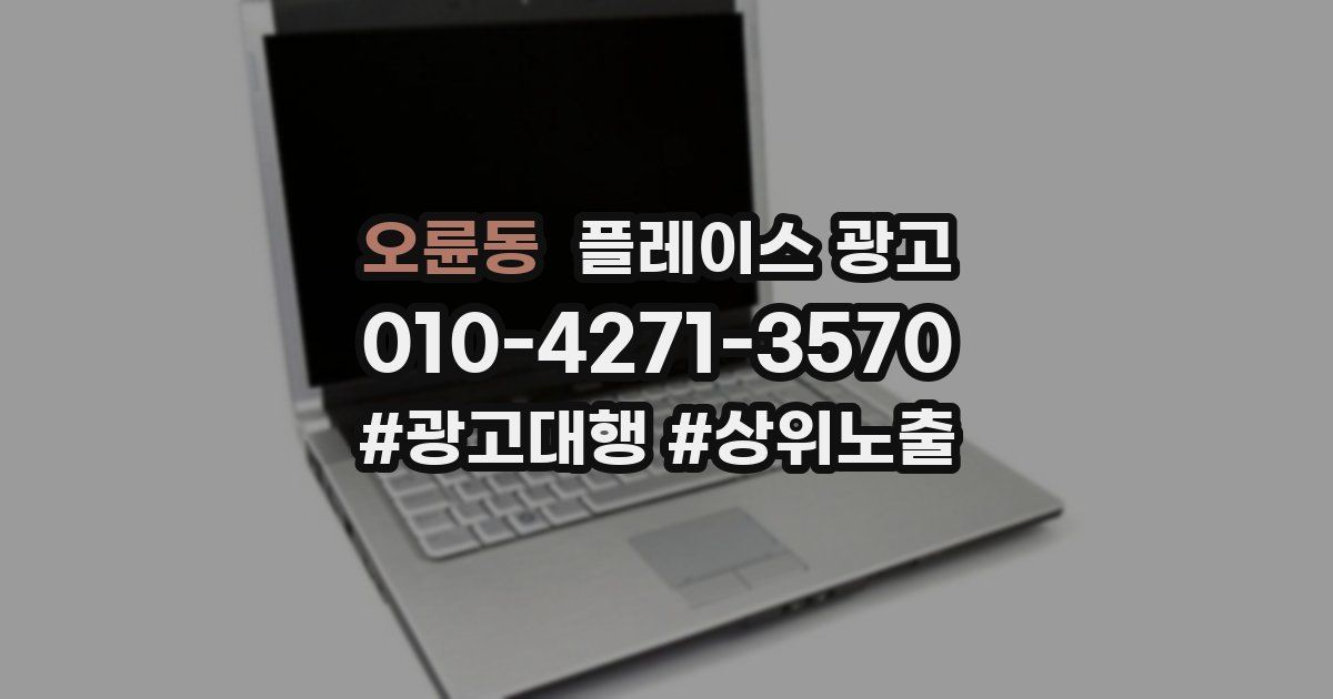 오륜동 플레이스 광고