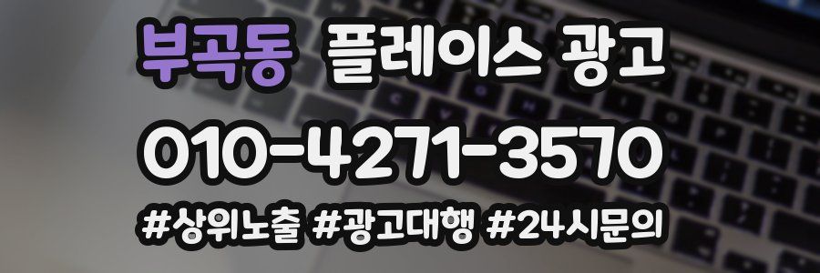 부곡동 플레이스 광고