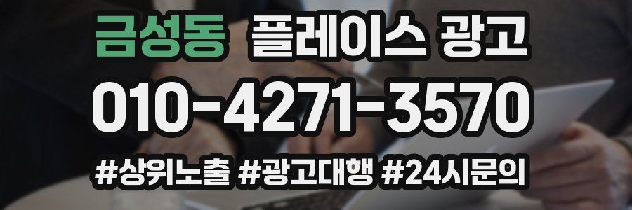금성동 플레이스 광고