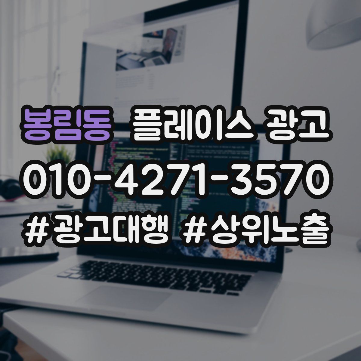 봉림동 플레이스 광고