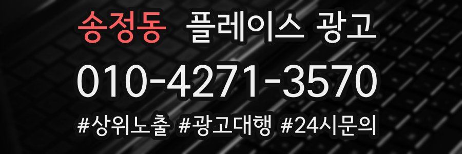 송정동 플레이스 광고