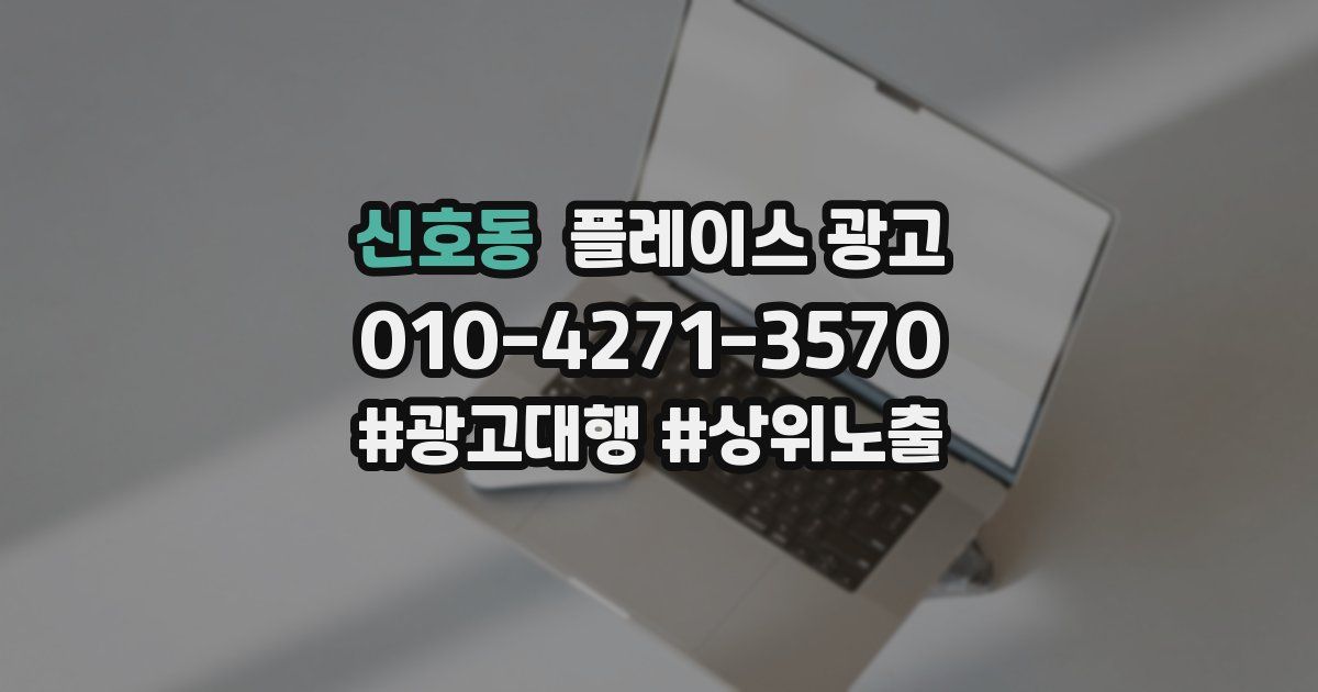 신호동 플레이스 광고