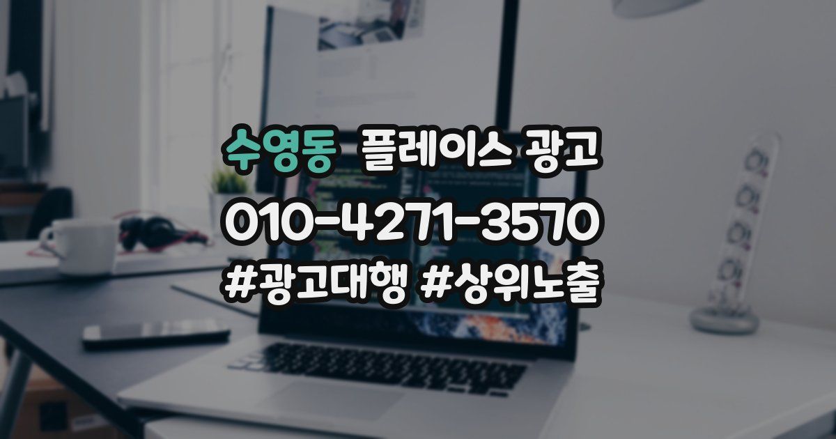 수영동 플레이스 광고