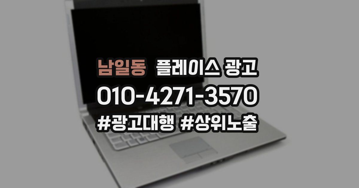 남일동 플레이스 광고