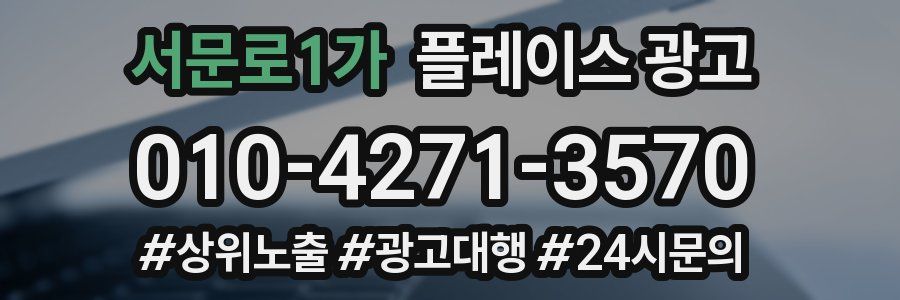 서문로1가 플레이스 광고