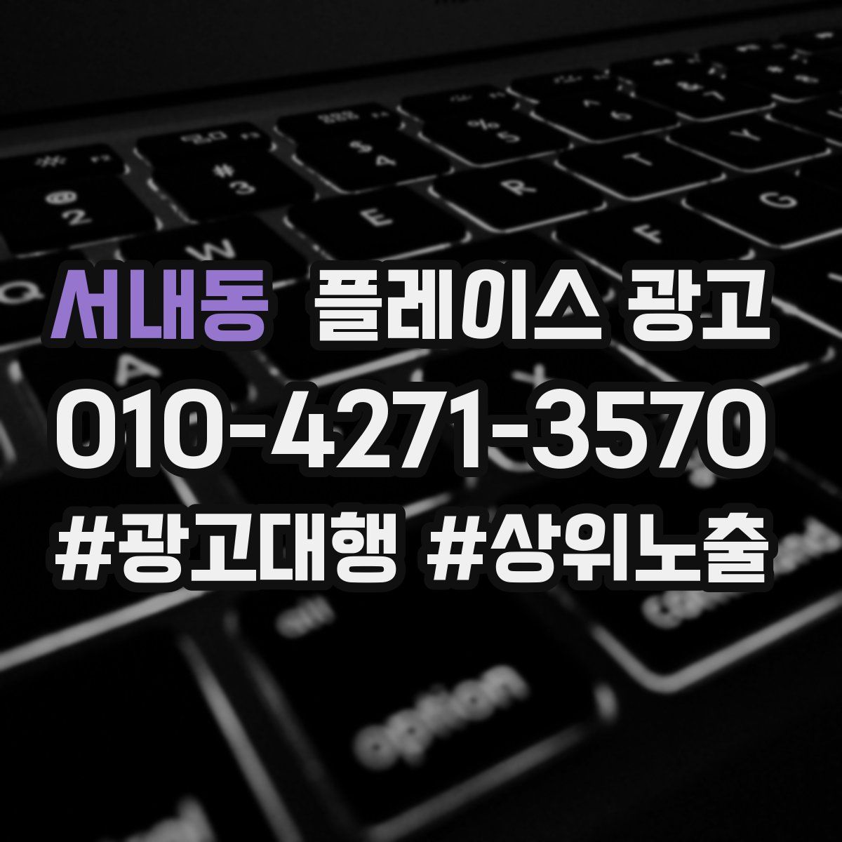 서내동 플레이스 광고