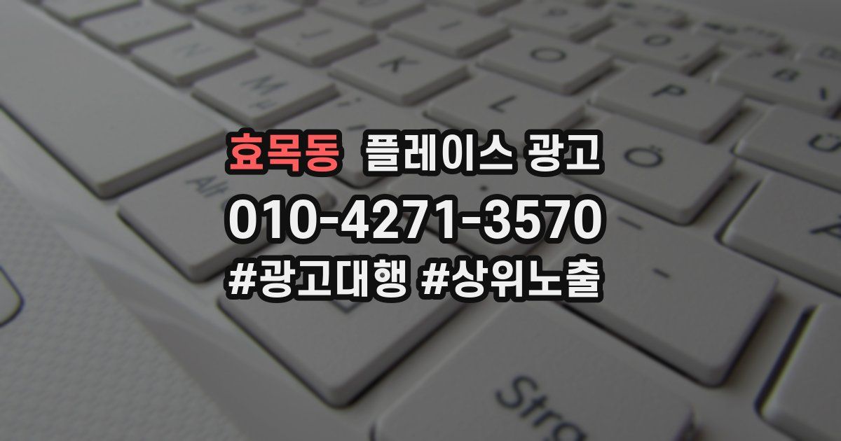 효목동 플레이스 광고