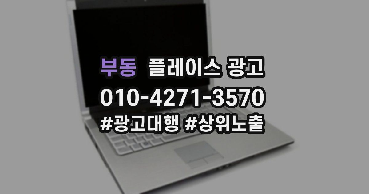 부동 플레이스 광고