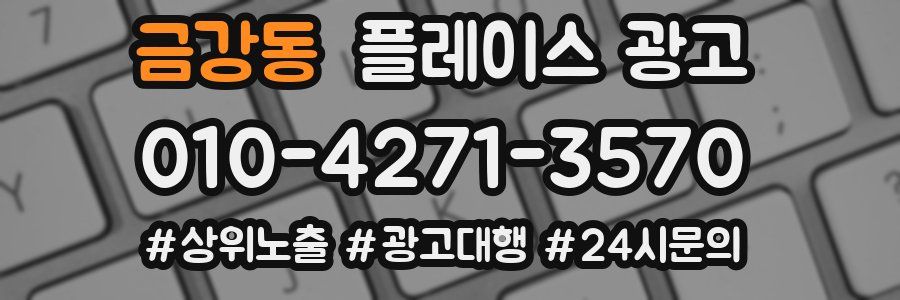 금강동 플레이스 광고