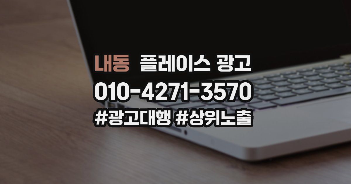 내동 플레이스 광고