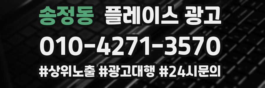 송정동 플레이스 광고