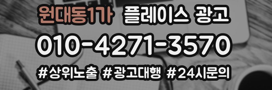 원대동1가 플레이스 광고