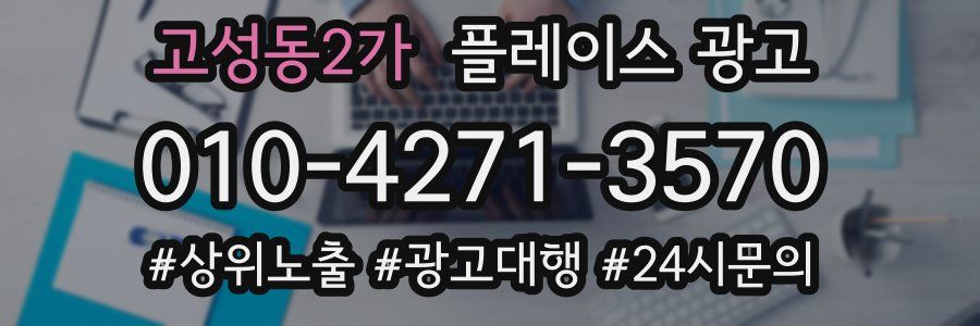 고성동2가 플레이스 광고