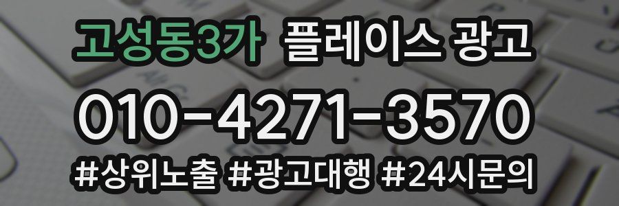 고성동3가 플레이스 광고