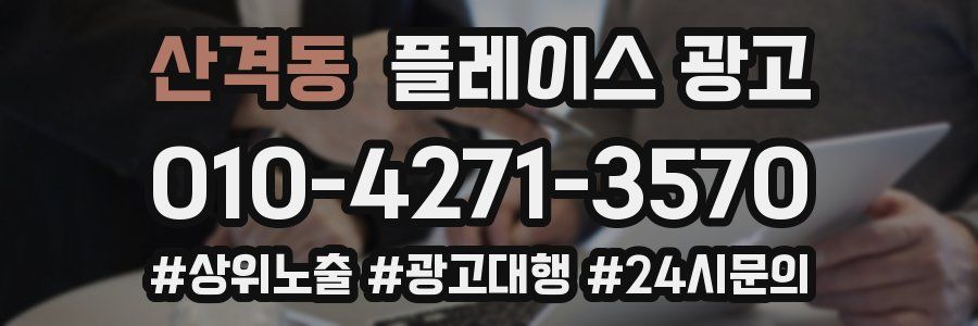 산격동 플레이스 광고
