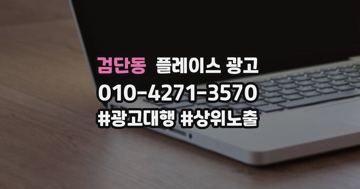 검단동 플레이스 광고